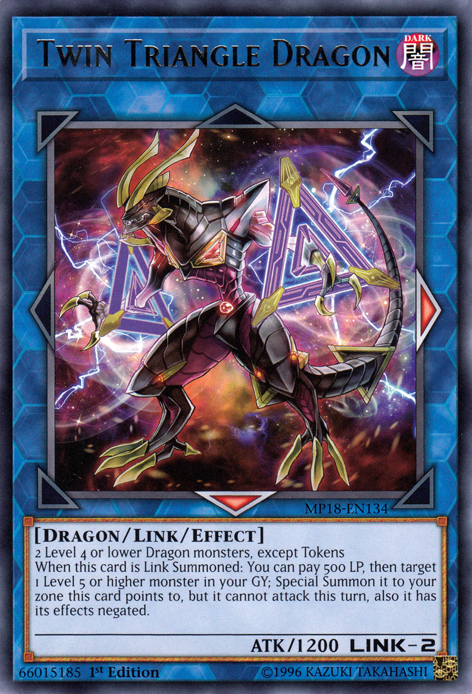 Twin Triangle Dragon [MP18-EN134] Rare | Kessel Run Games Inc. 