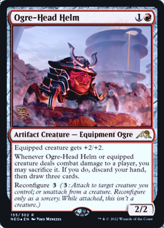 Ogre-Head Helm [Kamigawa: Neon Dynasty Prerelease Promos] | Kessel Run Games Inc. 