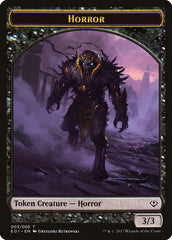 Horror // Zombie Double-Sided Token [Archenemy: Nicol Bolas Tokens] | Kessel Run Games Inc. 