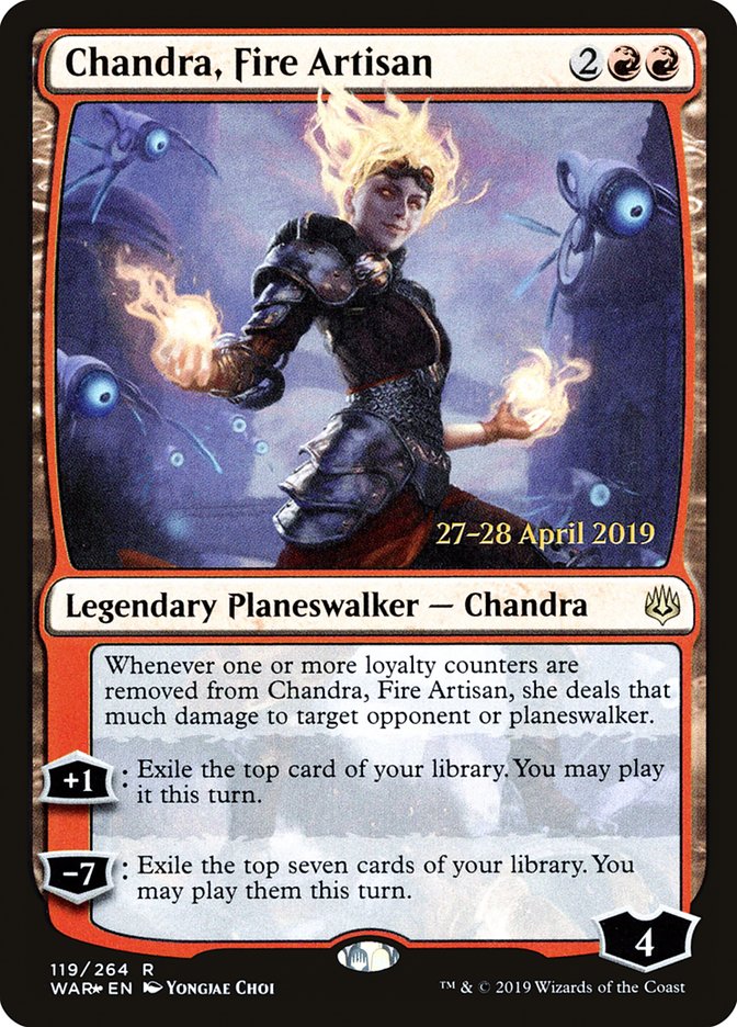 Chandra, Fire Artisan [War of the Spark Prerelease Promos] | Kessel Run Games Inc. 