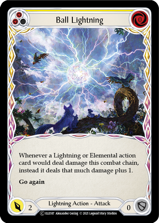 Ball Lightning (Yellow) [U-ELE187] (Tales of Aria Unlimited)  Unlimited Rainbow Foil | Kessel Run Games Inc. 