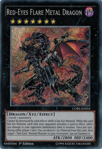Red-Eyes Flare Metal Dragon [CORE-EN054] Secret Rare | Kessel Run Games Inc. 
