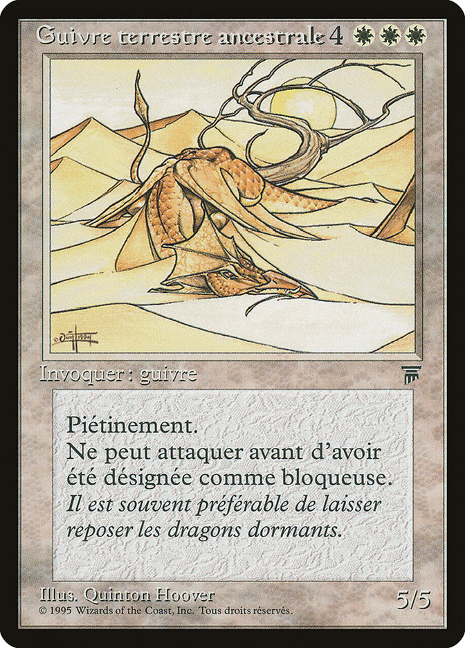 Elder Land Wurm (French) - "Guivre terrestre ancestorale" [Renaissance] | Kessel Run Games Inc. 
