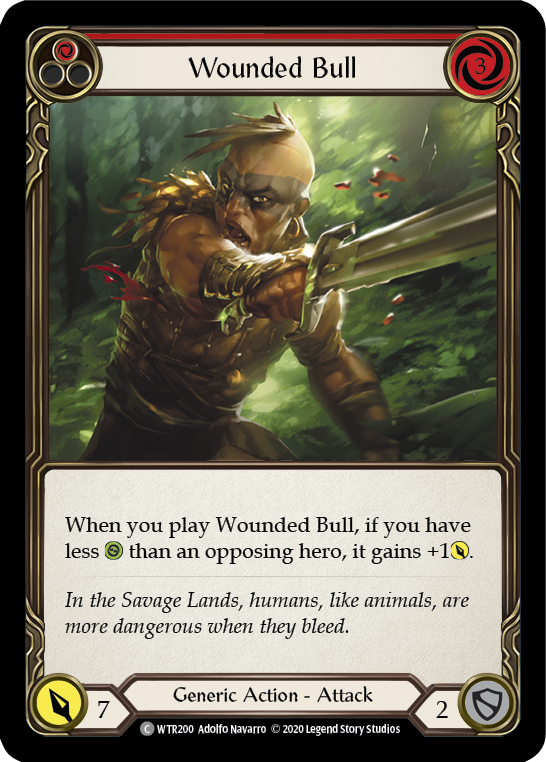 Wounded Bull (Red) [U-WTR200] (Welcome to Rathe Unlimited)  Unlimited Rainbow Foil | Kessel Run Games Inc. 