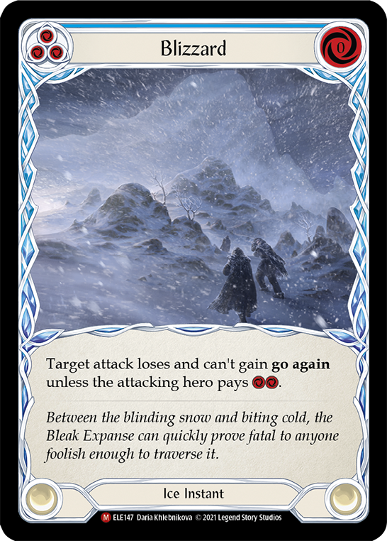 Blizzard [ELE147] (Tales of Aria)  1st Edition Rainbow Foil | Kessel Run Games Inc. 