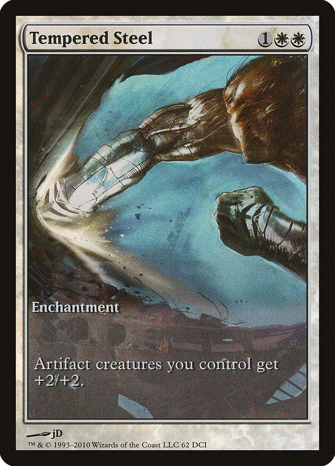Tempered Steel (Game Day) (Extended Art) [Scars of Mirrodin Promos] | Kessel Run Games Inc. 