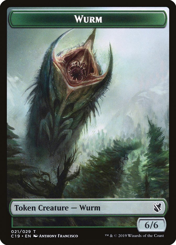 Beast (013) // Wurm Double-Sided Token [Commander 2019 Tokens] | Kessel Run Games Inc. 