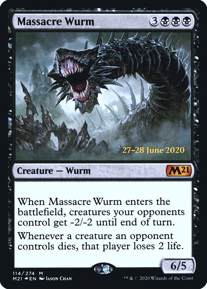 Massacre Wurm [Core Set 2021 Prerelease Promos] | Kessel Run Games Inc. 