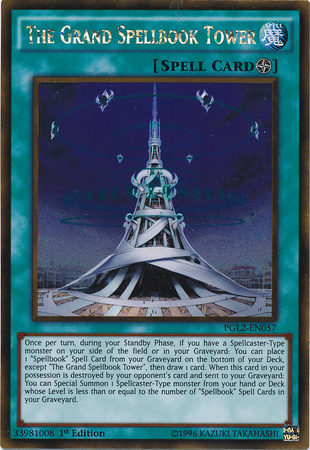 The Grand Spellbook Tower [PGL2-EN057] Gold Rare | Kessel Run Games Inc. 