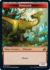 Dinosaur // Human Soldier (003) Double-Sided Token [Ikoria: Lair of Behemoths Tokens] | Kessel Run Games Inc. 
