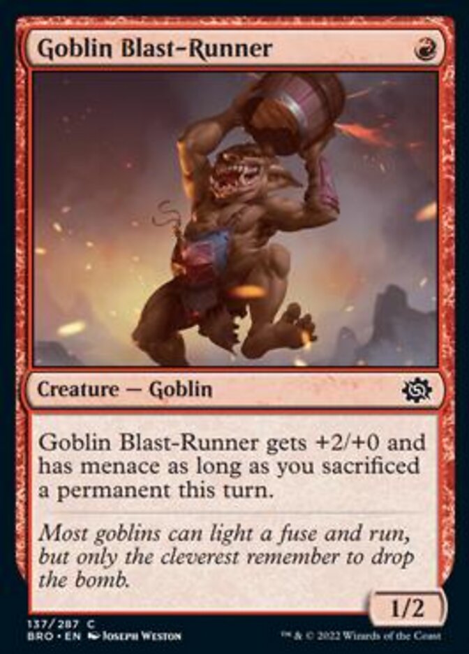 Goblin Blast-Runner [The Brothers' War] | Kessel Run Games Inc. 