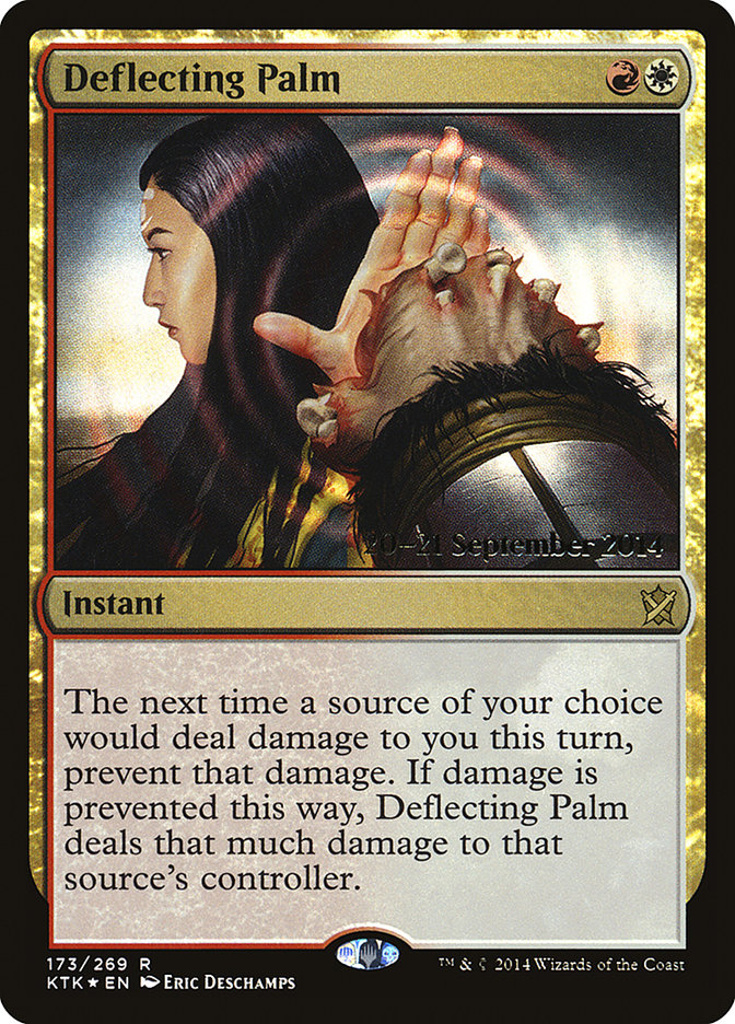 Deflecting Palm [Khans of Tarkir Prerelease Promos] | Kessel Run Games Inc. 