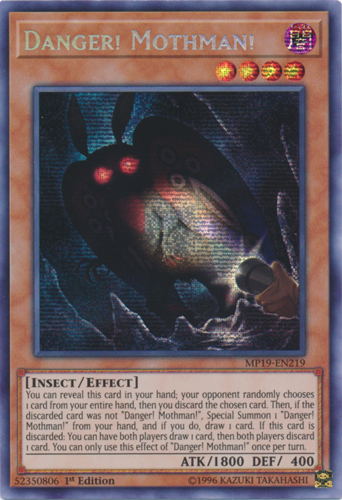 Danger! Mothman! [MP19-EN219] Prismatic Secret Rare | Kessel Run Games Inc. 