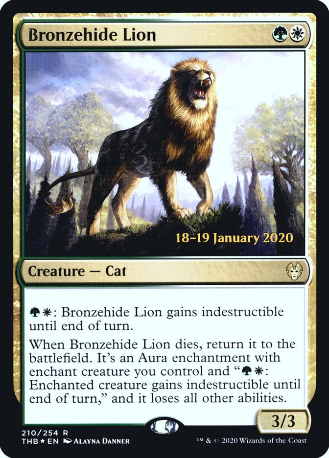 Bronzehide Lion [Theros Beyond Death Prerelease Promos] | Kessel Run Games Inc. 