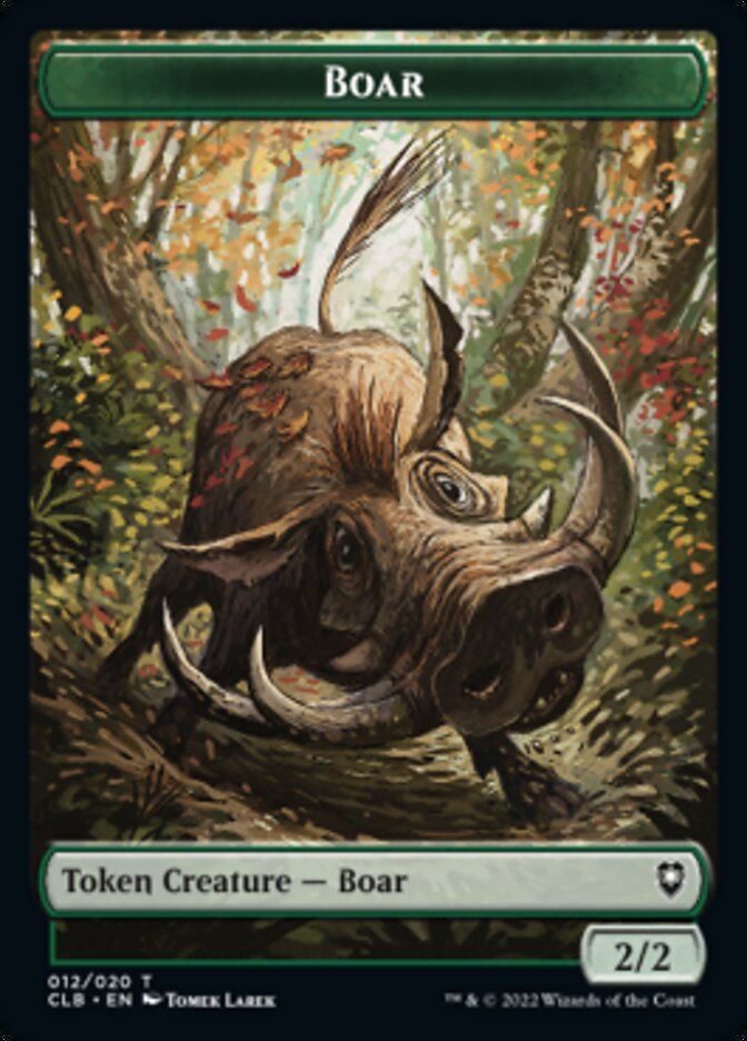 Treasure // Boar Double-Sided Token [Commander Legends: Battle for Baldur's Gate Tokens] | Kessel Run Games Inc. 