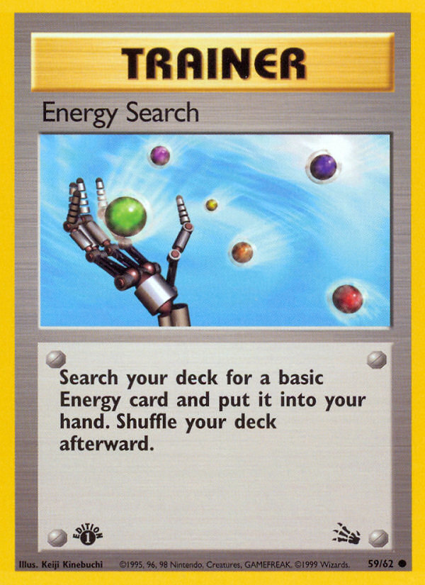 Energy Search (59/62) [Fossil 1st Edition] | Kessel Run Games Inc. 