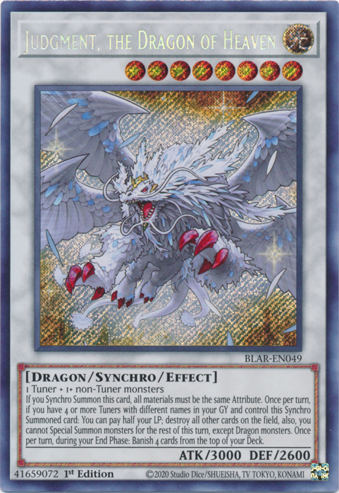 Judgment, the Dragon of Heaven [BLAR-EN049] Secret Rare | Kessel Run Games Inc. 