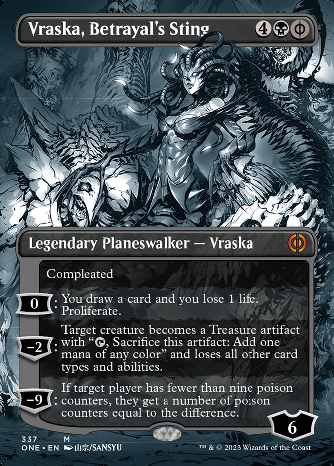 Vraska, Betrayal's Sting (Borderless Manga) [Phyrexia: All Will Be One] | Kessel Run Games Inc. 