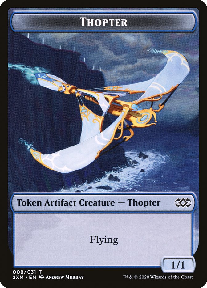 Golem // Thopter (008) Double-Sided Token [Double Masters Tokens] | Kessel Run Games Inc. 
