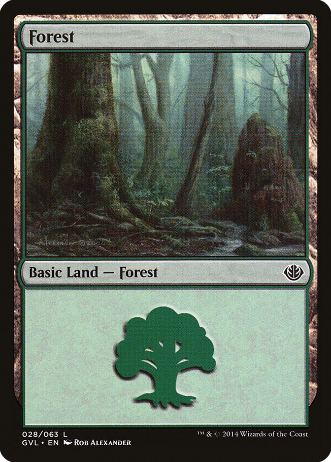 Forest (28) (Garruk vs. Liliana) [Duel Decks Anthology] | Kessel Run Games Inc. 