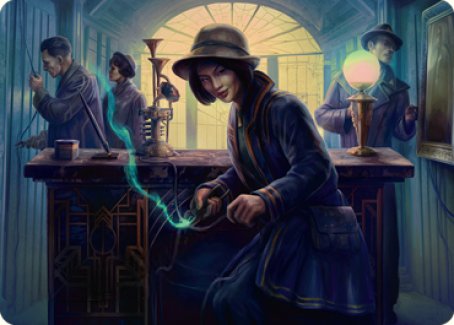 Wiretapping Art Card [Streets of New Capenna Art Series] | Kessel Run Games Inc. 