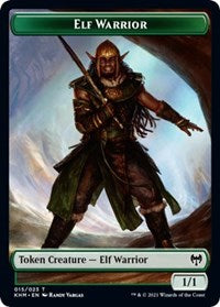 Elf Warrior // Shard Double-Sided Token [Kaldheim Tokens] | Kessel Run Games Inc. 