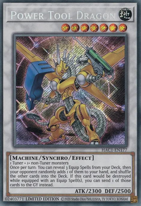 Power Tool Dragon [HAC1-EN177] Secret Rare | Kessel Run Games Inc. 