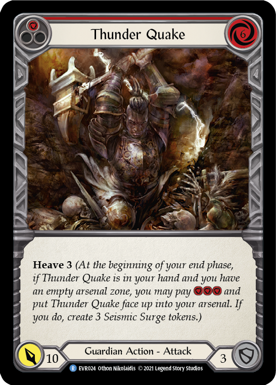 Thunder Quake (Red) [EVR024] (Everfest)  1st Edition Rainbow Foil | Kessel Run Games Inc. 