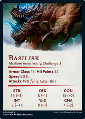 Basilisk Art Card (Gold-Stamped Signature) [Dungeons & Dragons: Adventures in the Forgotten Realms Art Series] | Kessel Run Games Inc. 