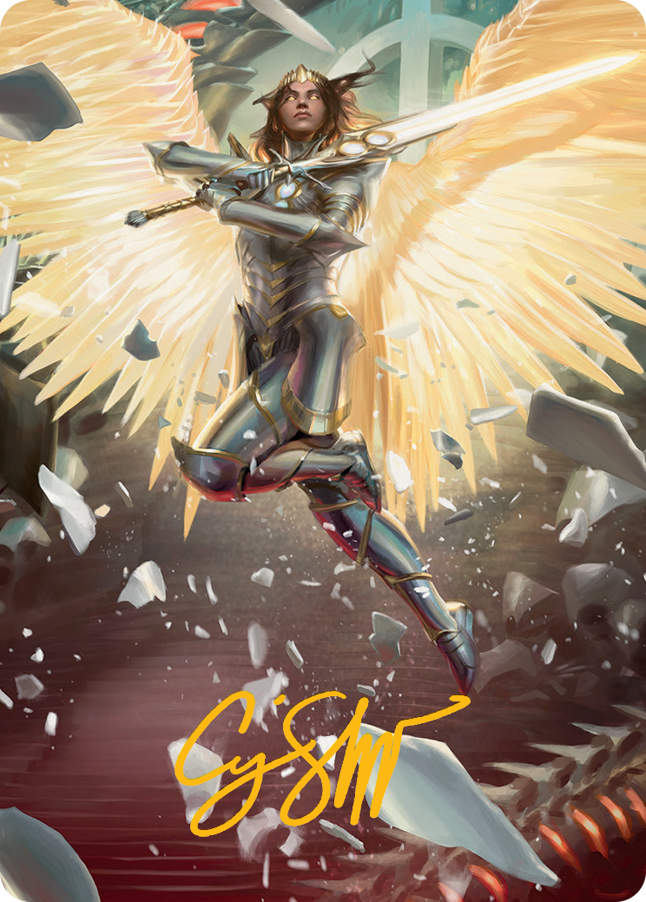 Archangel Elspeth Art Card (Gold-Stamped Signature) [March of the Machine Art Series] | Kessel Run Games Inc. 