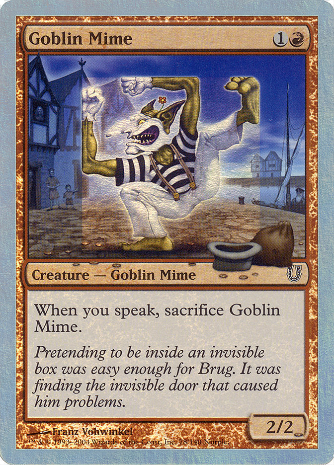 Goblin Mime (Alternate Foil) [Unhinged] | Kessel Run Games Inc. 
