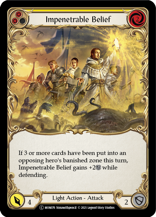 Impenetrable Belief (Yellow) [U-MON076] (Monarch Unlimited)  Unlimited Normal | Kessel Run Games Inc. 