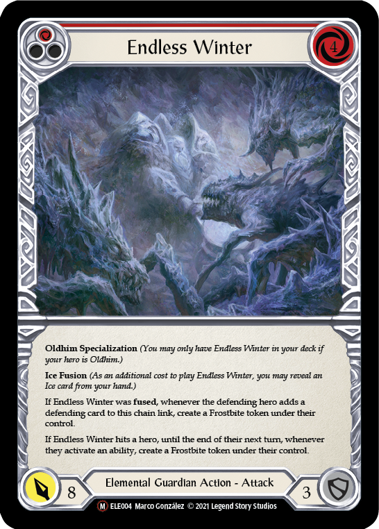 Endless Winter [U-ELE004] (Tales of Aria Unlimited)  Unlimited Rainbow Foil | Kessel Run Games Inc. 