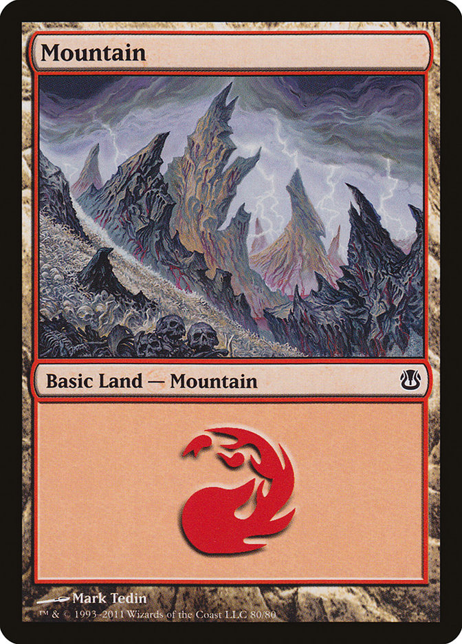 Mountain (80) [Duel Decks: Ajani vs. Nicol Bolas] | Kessel Run Games Inc. 