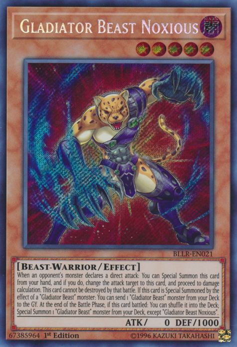 Gladiator Beast Noxious [BLLR-EN021] Secret Rare | Kessel Run Games Inc. 