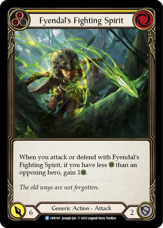 Fyendal's Fighting Spirit (Yellow) [UPR195] (Uprising)  Rainbow Foil | Kessel Run Games Inc. 