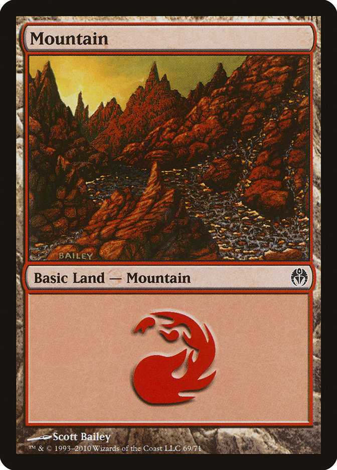 Mountain (69) [Duel Decks: Phyrexia vs. the Coalition] | Kessel Run Games Inc. 