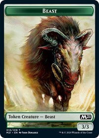 Beast // Treasure Double-Sided Token [Core Set 2021 Tokens] | Kessel Run Games Inc. 