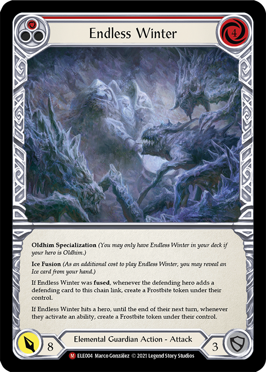 Endless Winter [ELE004] (Tales of Aria)  1st Edition Rainbow Foil | Kessel Run Games Inc. 