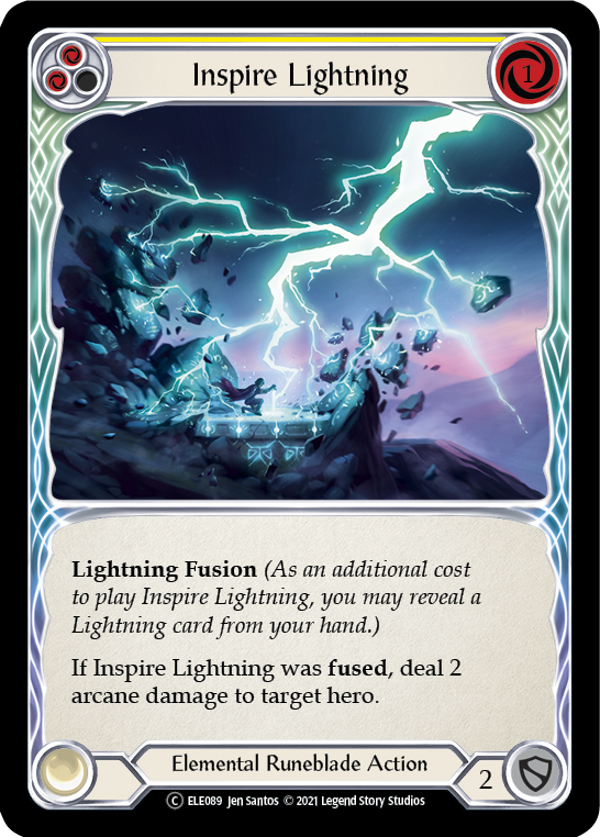 Inspire Lightning (Yellow) [U-ELE089] (Tales of Aria Unlimited)  Unlimited Normal | Kessel Run Games Inc. 