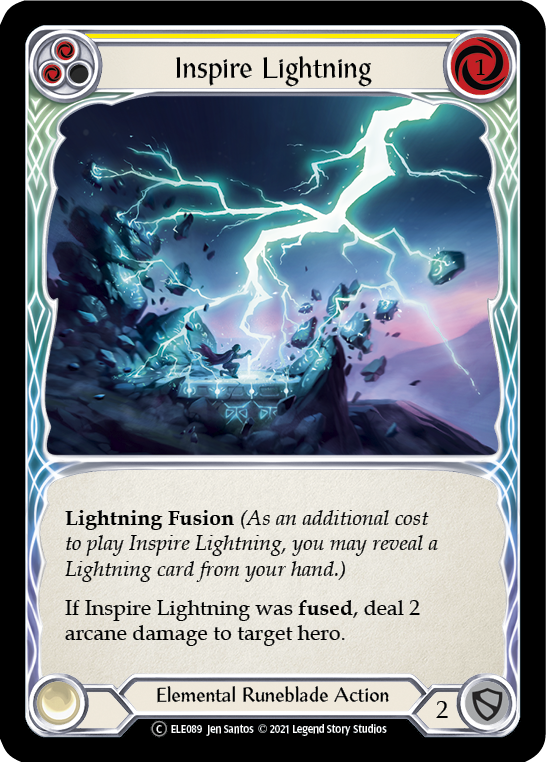 Inspire Lightning (Yellow) [U-ELE089] (Tales of Aria Unlimited)  Unlimited Rainbow Foil | Kessel Run Games Inc. 