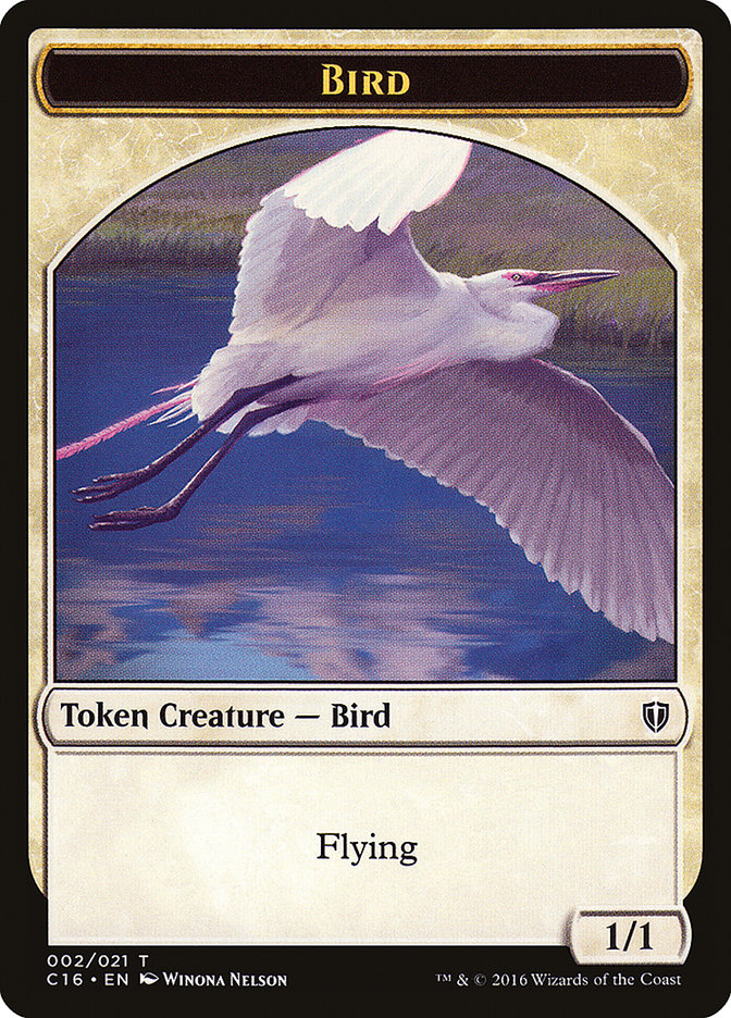 Spirit (006) // Bird (002) Double-Sided Token [Commander 2016 Tokens] | Kessel Run Games Inc. 