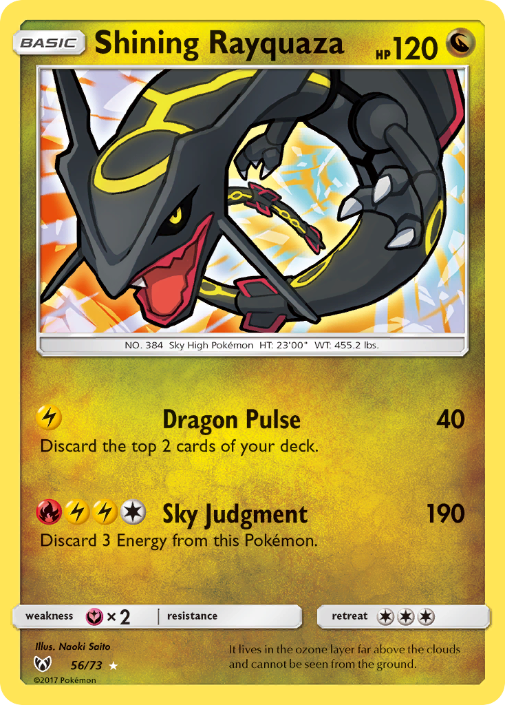 Shining Rayquaza (56/73) [Sun & Moon: Shining Legends] | Kessel Run Games Inc. 