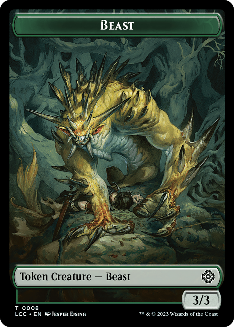 Beast // Merfolk (0003) Double-Sided Token [The Lost Caverns of Ixalan Commander Tokens] | Kessel Run Games Inc. 
