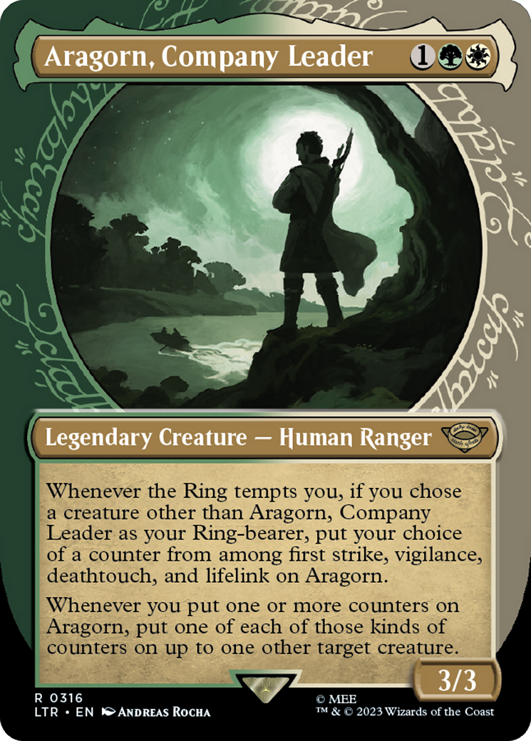 Aragorn, Company Leader (Showcase Ring Frame) [The Lord of the Rings: Tales of Middle-Earth] | Kessel Run Games Inc. 
