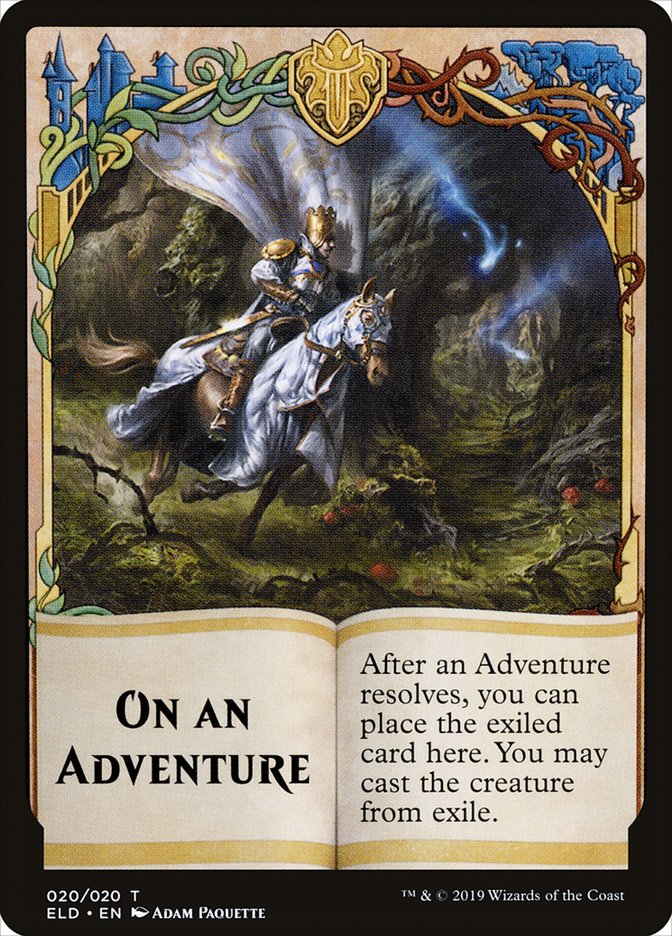On an Adventure Token [Throne of Eldraine Tokens] | Kessel Run Games Inc. 