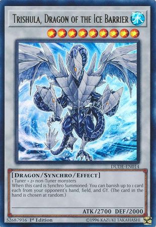 Trishula, Dragon of the Ice Barrier [DUDE-EN014] Ultra Rare | Kessel Run Games Inc. 
