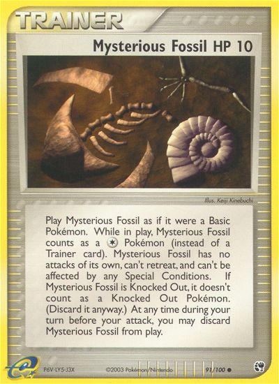 Mysterious Fossil (91/100) [EX: Sandstorm] | Kessel Run Games Inc. 