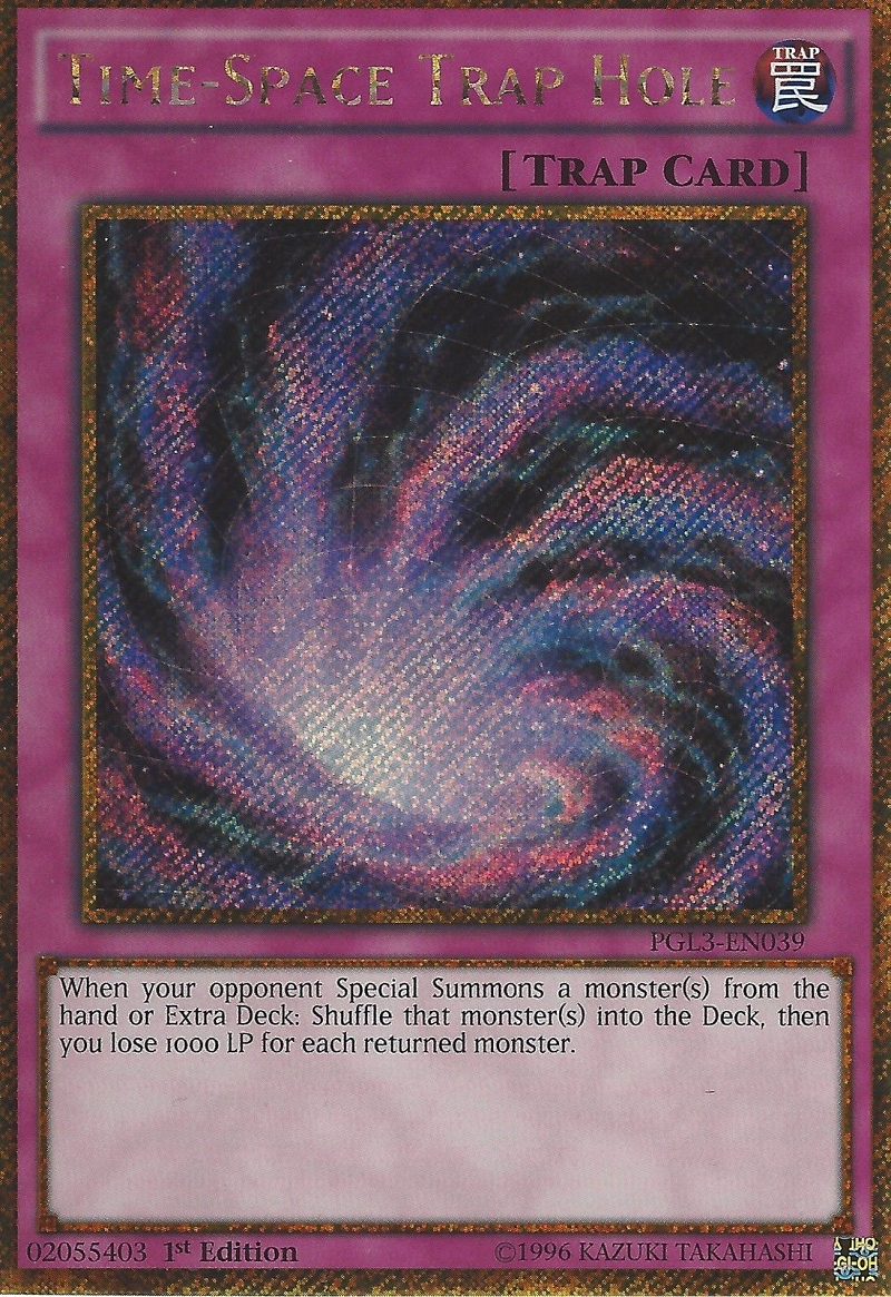 Time-Space Trap Hole [PGL3-EN039] Gold Secret Rare | Kessel Run Games Inc. 