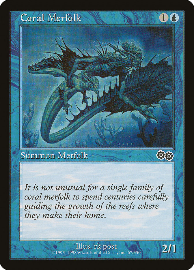 Coral Merfolk [Urza's Saga] | Kessel Run Games Inc. 